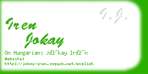 iren jokay business card